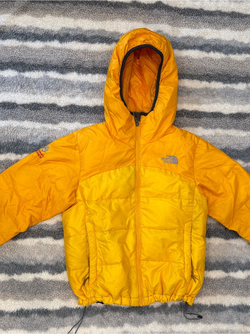 Vintage The North Face Summit Series Yellow Puffer Jacket Size Small